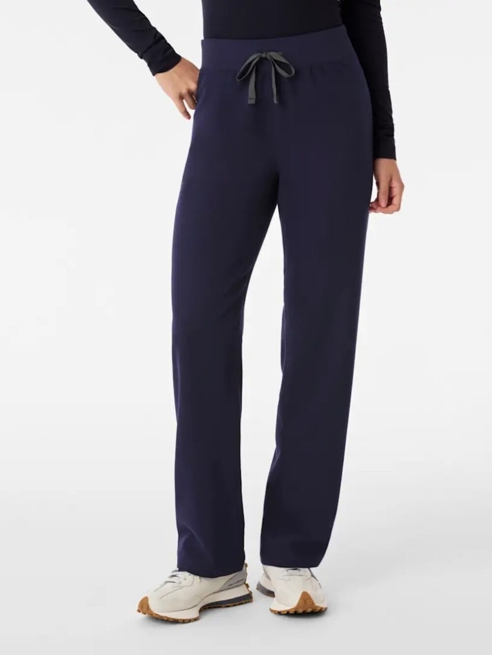 Figs Navy Blue Livingston High-Rise Straight-Leg Scrub Pants